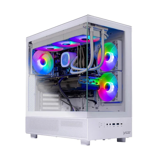 Skytech Gaming Azure 3 Gaming PC, Intel Ultra 7 270K PLUS 5.4GHz, NVIDIA RTX 5060 Ti 32GB VRAM, 2TB Gen4 NVMe SSD, 32GB DDR5 RAM 6000, 850W GOLD ATX 3 PSU, 360 ARGB AIO , WI-FI 6, Windows 11, Desktop